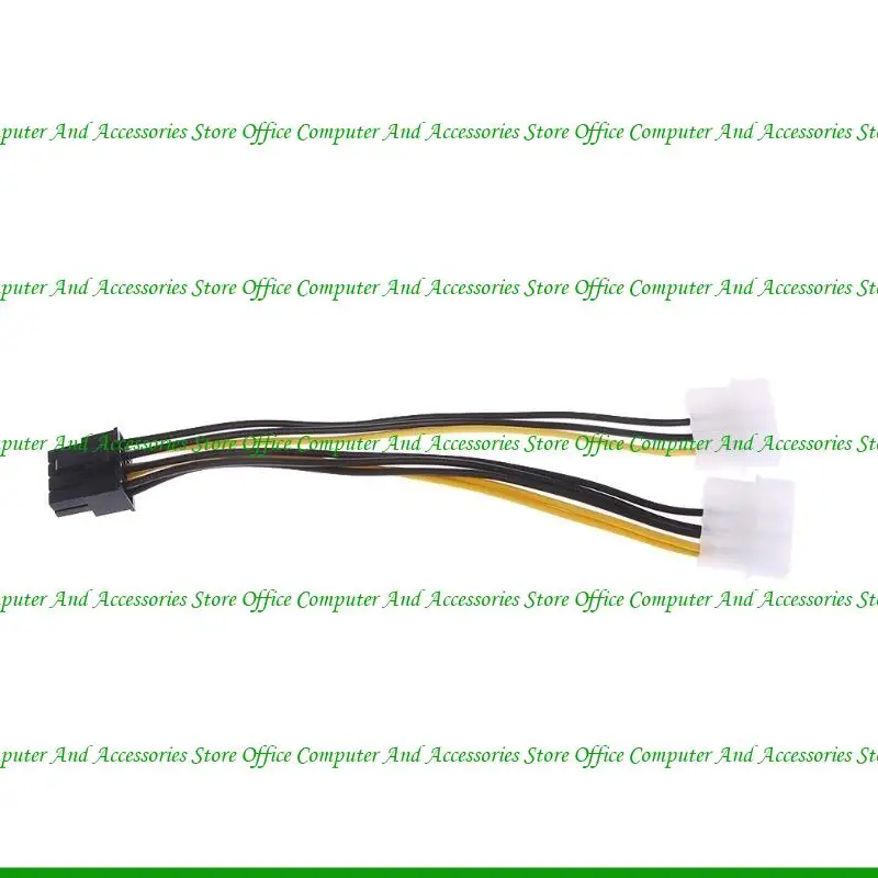 U55c 7 polegadas 2 x Molex 4 pinos a 8 pinos PCI para placa vídeo expressa PCI-E ATX PSU Power Converter Cable-Molex para 8