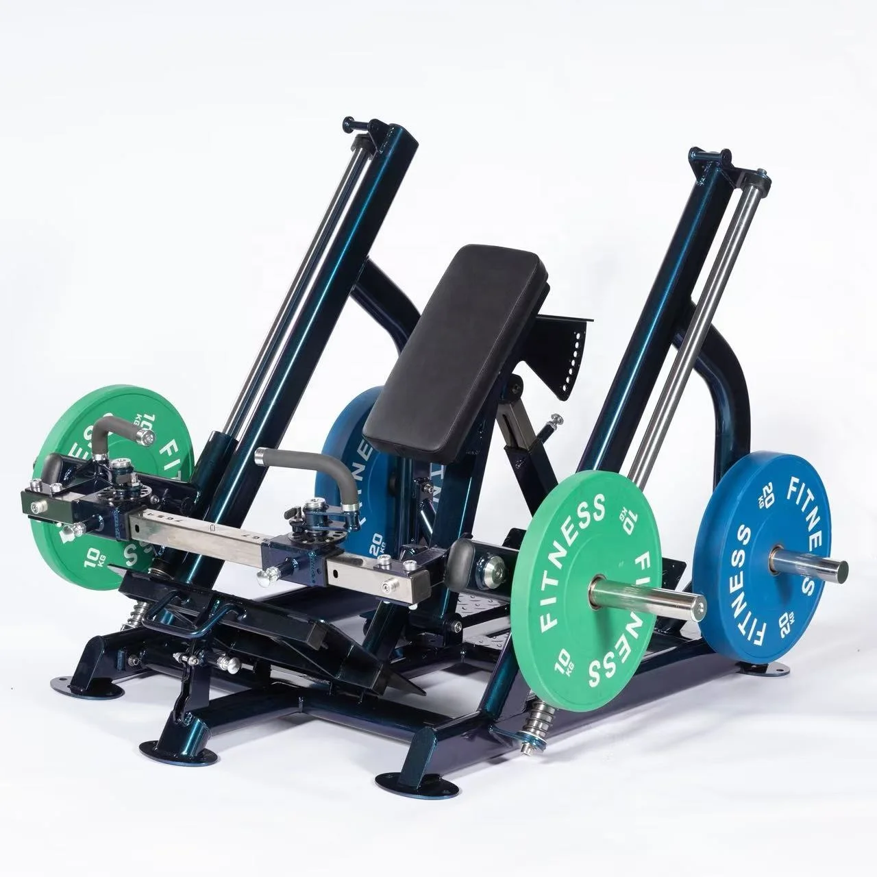 

Gym Fitness Equipment Dual Function 2 In 1 Plate Loaded Standing Rower And Horizontal T Bar Row Smith Rotate Row Machine New