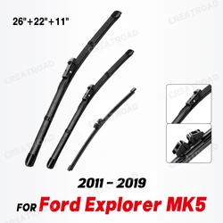 Wiper LHD Front & Rear Wiper Blades Set For Ford Explorer MK5 2011 - 2019 Windshield Windscreen Window Rain Brush 26