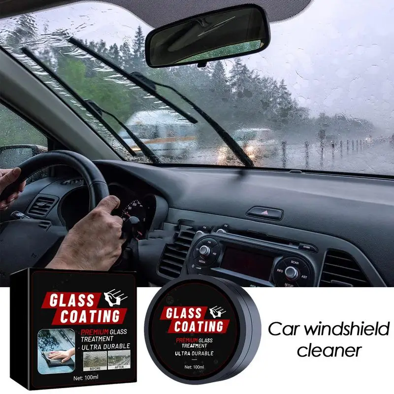 

100ml Hydrophobic Windshield Coating Glass Oil Film Cleaner Long Lasting Enhances Clarity Visibility For Navigation Screens