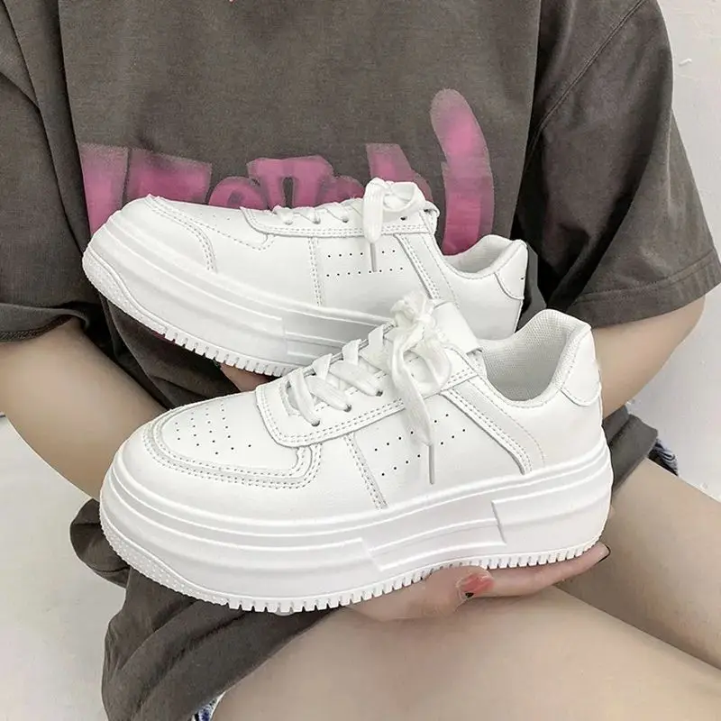 Women\'s sports shoes Women Sneakers Fashion Shoes spring Trend Casual Sneakers Female Comfort White Vulcanized Platform Shoes 41