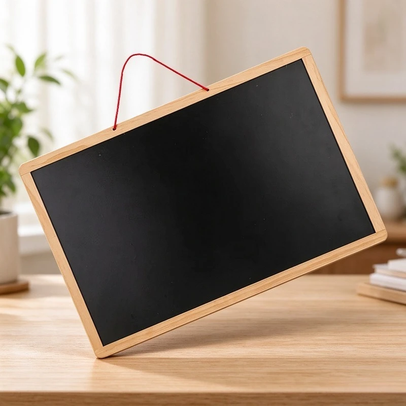 Small Wooden Double-sided Wear-resistant Chalkboard Hanging Blackboard Whiteboard Magnetic Display Notice Supplies