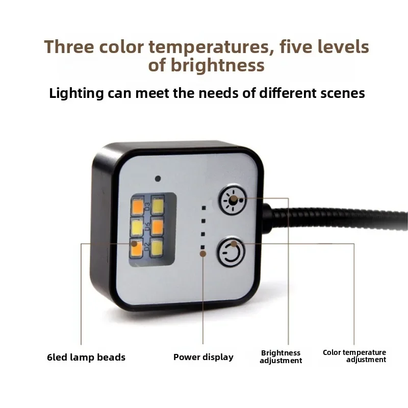 LED Rechargeable Book Light - Eye Protection Eye Protection Soft Light Reading Light  3 Color Temperatures and 5 Gears