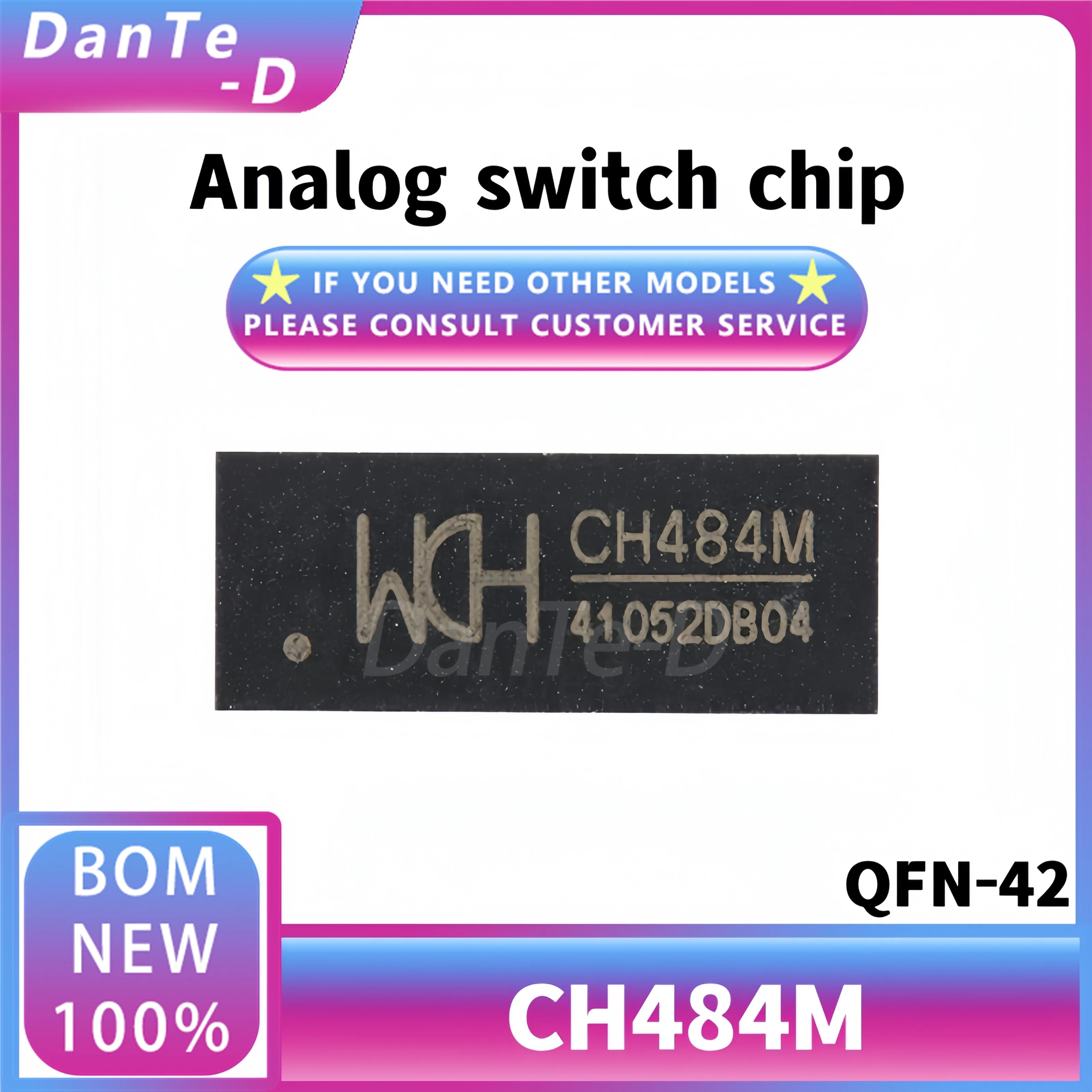 CH484M package QFN-42 2 differential channels four-choose-one ultra-high-speed analog switch IC brand new original authentic