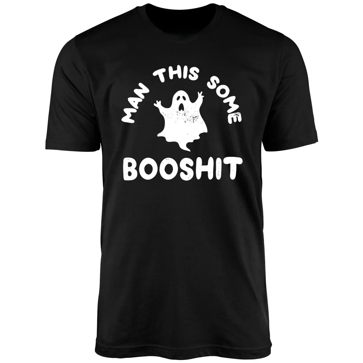 

Halloween Hot Sale Fashion Casual Cotton Men's Short Sleeve Comfortable Loose T-Shirt man this some booshit unisex t-shirt