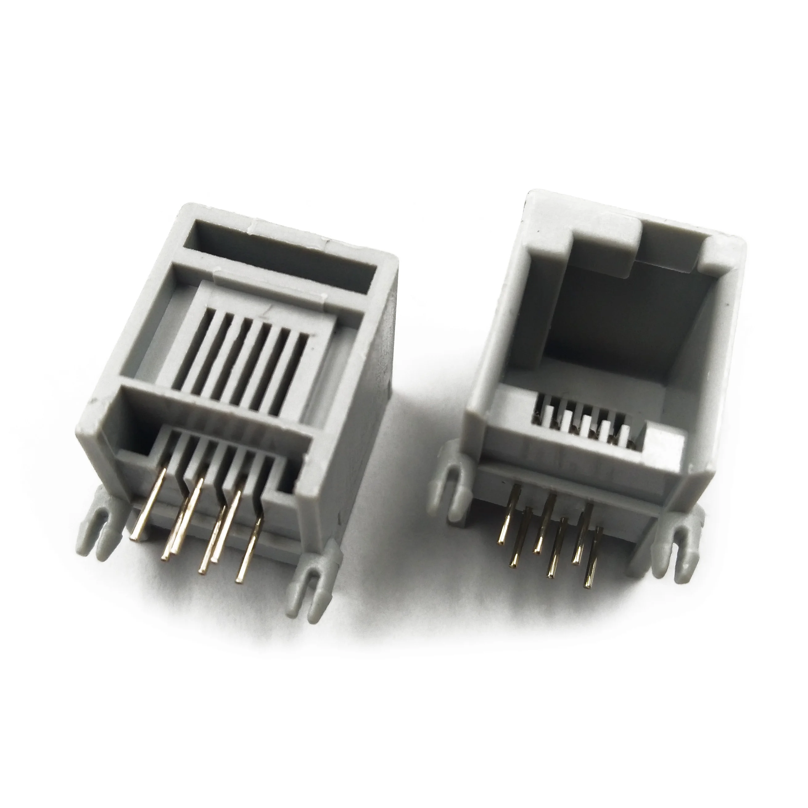 20PCS RJ12 6P6C Connector Right Buckle Plug Telephone Modular Jack 5521 Female For EV3 NXT