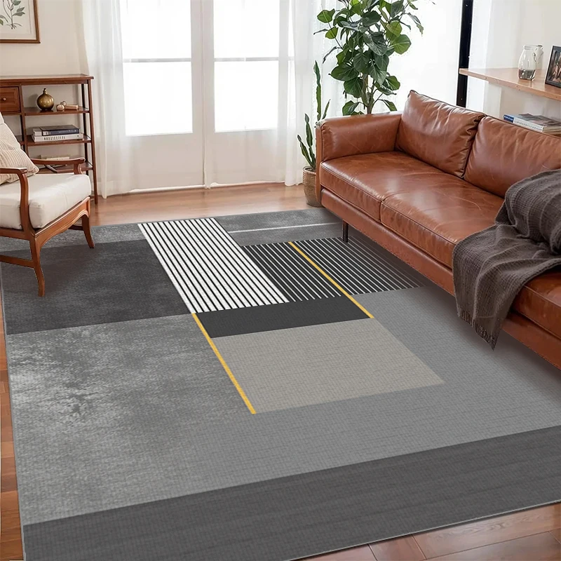 VIKAMA Modern Luxury Abstract Geometric Pattern Area Rug  for Bedroom Living Room Sofa Coffee Table Carpet Home Floor Decoration