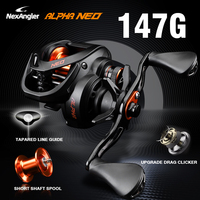 NexAngler Baitcasting Reel Alpha Neo 147G Lightweight Casting Reel T6 Aluminum Gear Carbon Fiber Washer 6 Star Knob 7.2:1 Ratio