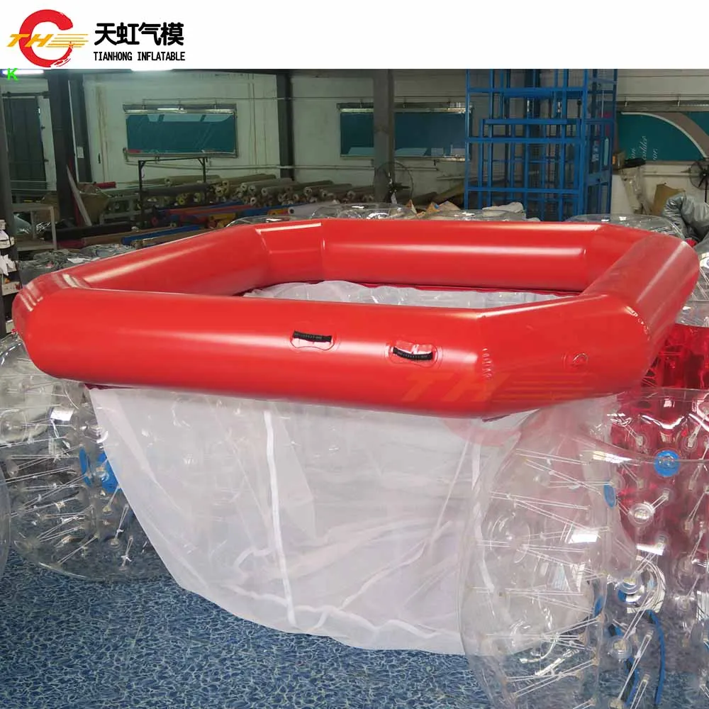 Piscina inflável de 3x3m com rede para natação, projeção de água-viva, novo design, piscina flutuante no mar para venda