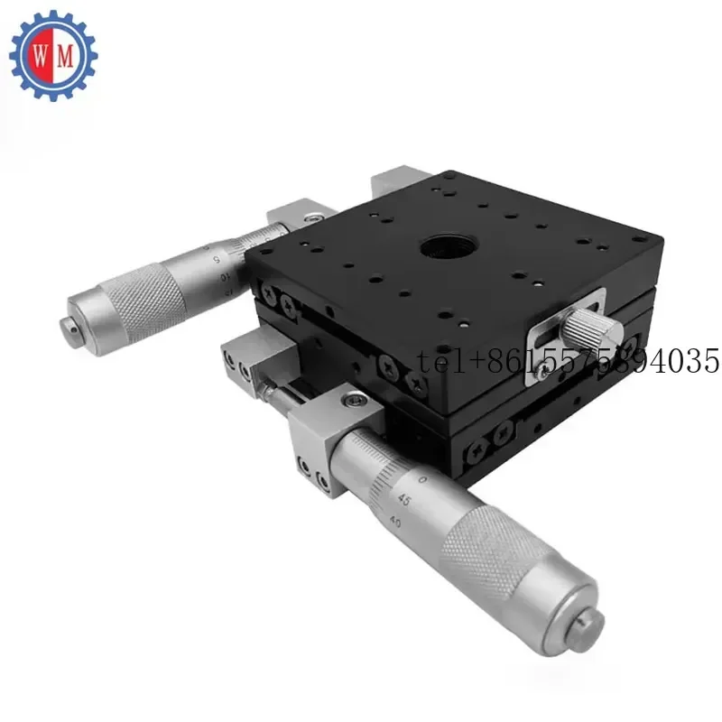 hot 125x125mm High Precision Xy Linear Move Stage Manual Double Axis Displacement Translation Stage
