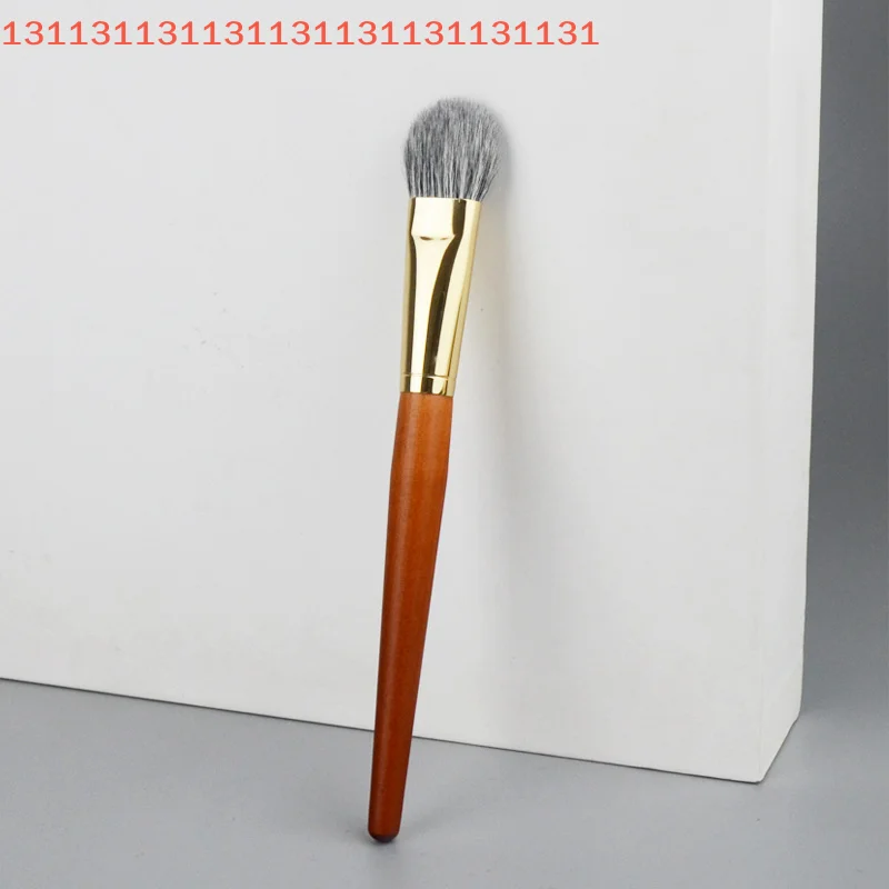 Pędzel do różu i bronzeru z naturalnego włosia koziego, profesjonalne narzędzie kosmetyczne, pędzel do makijażu twarzy, pędzel do konturowania i cieniowania.