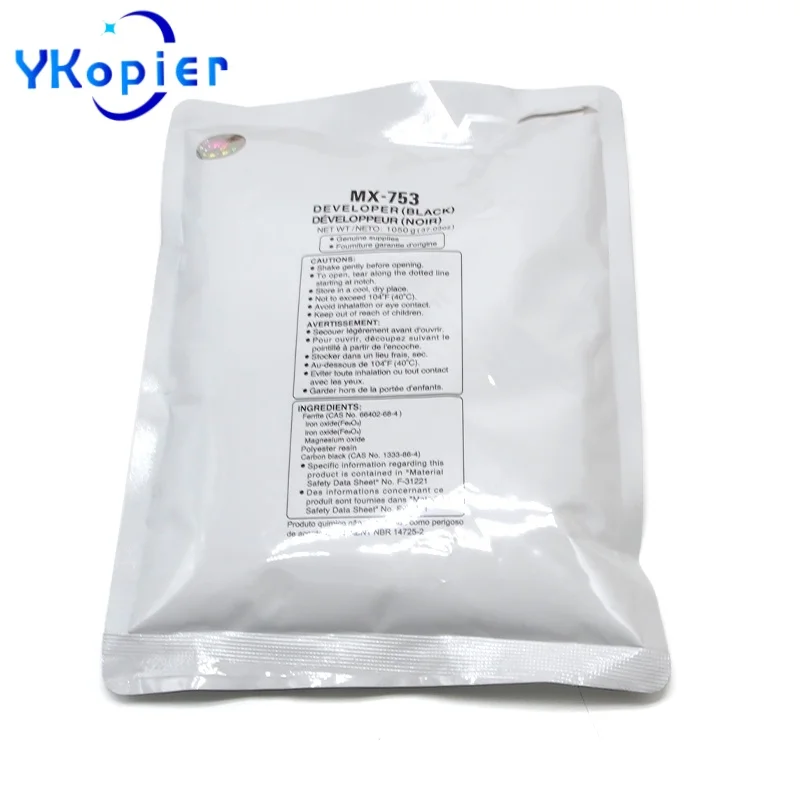 MX753 1050G Developer Powder For Sharp 753N MX M753U MX M623U Developer