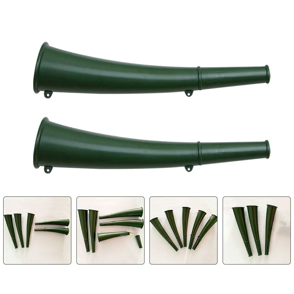 2 Pcs Trumpet Iron Horn Small for Outdoor Speaker Whistle Signal Copper Horns Multifunctional Training Durable