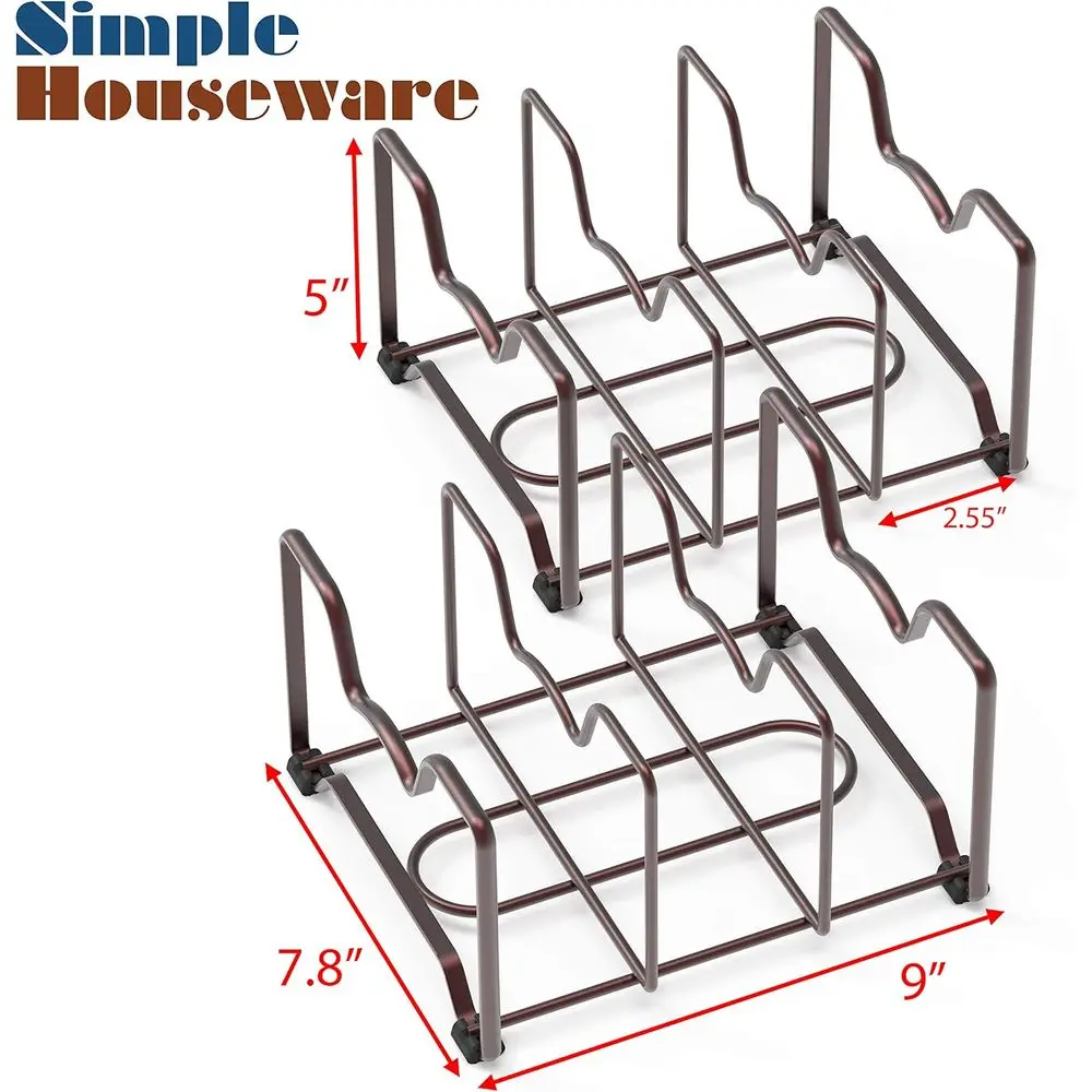 Bronze Double Kitchen Cabinet Pantry and Bakeware Organizer Rack