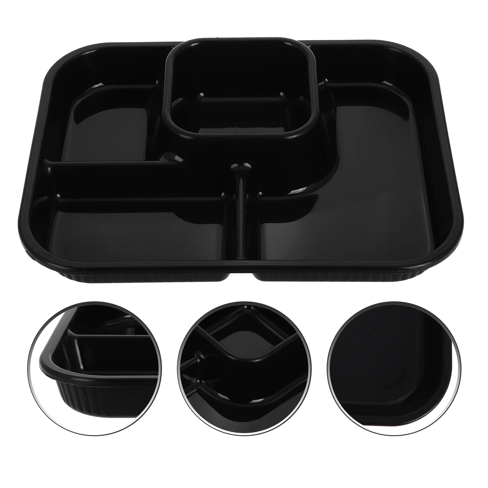 Compartment Plate Divided for Kids Warming Tray Serving Platters 4 Compartments Dinner Food Partition Grid