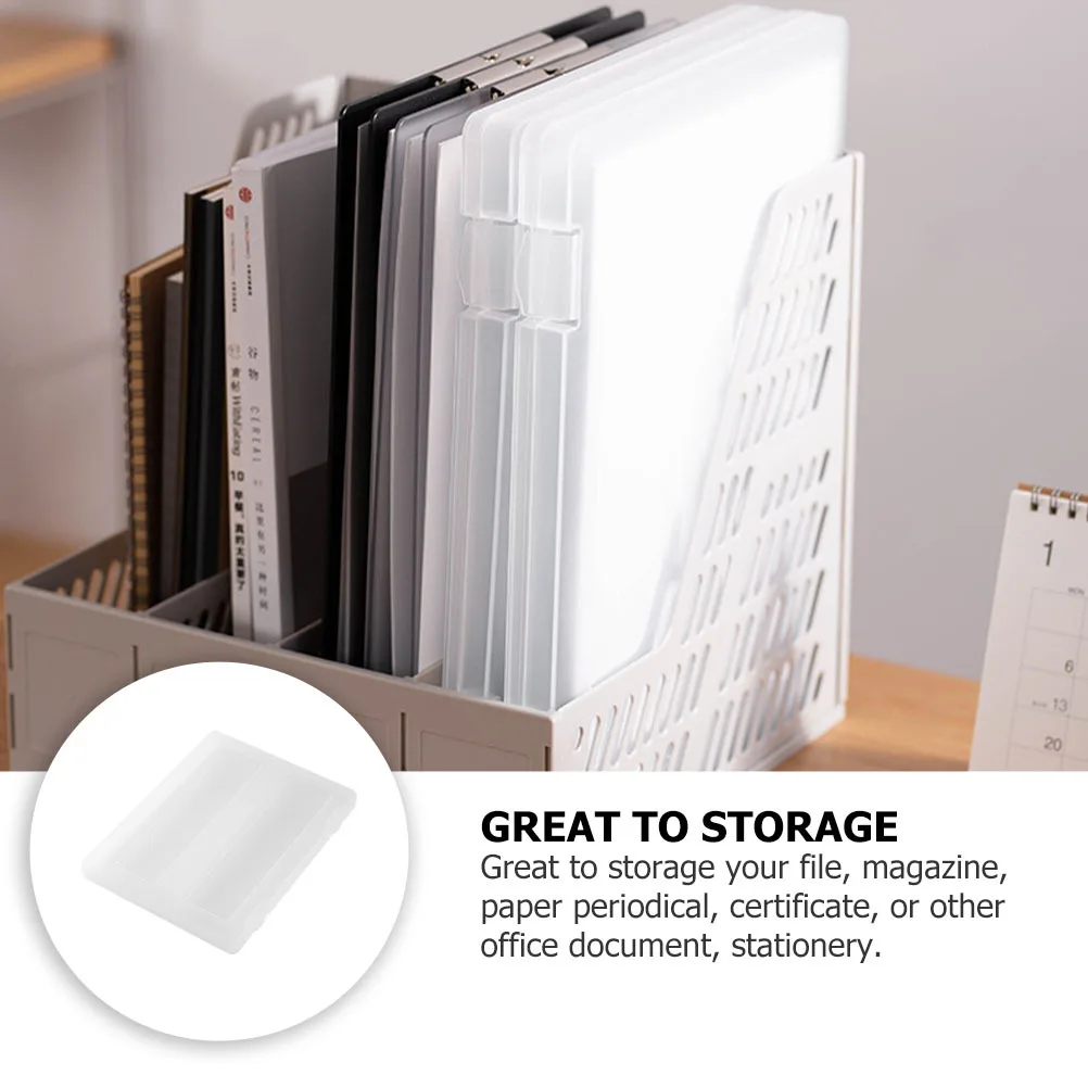1 pz scatola di file trasparente organizzatore di documenti A4 materiale PP contenitore di archiviazione per ufficio a casa scatola di file A4 organizzatore di documenti