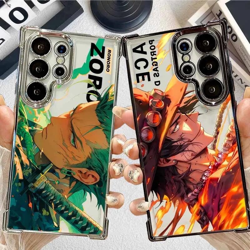 O-ONE P-PIECE-E Anime Handyhülle für Samsung S26 S25 Edge S24 S23 S22 S21 S20 FE Ultra Plus Lite, Galvanisierte Sturzsichere Schutzhülle – Detail 1