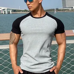 2024 New Men Running Tight T-shirt Compression Quick Dry T Shirt Male Gym Fitness Bodybuilding Jogging Tees Tops Odzież męska