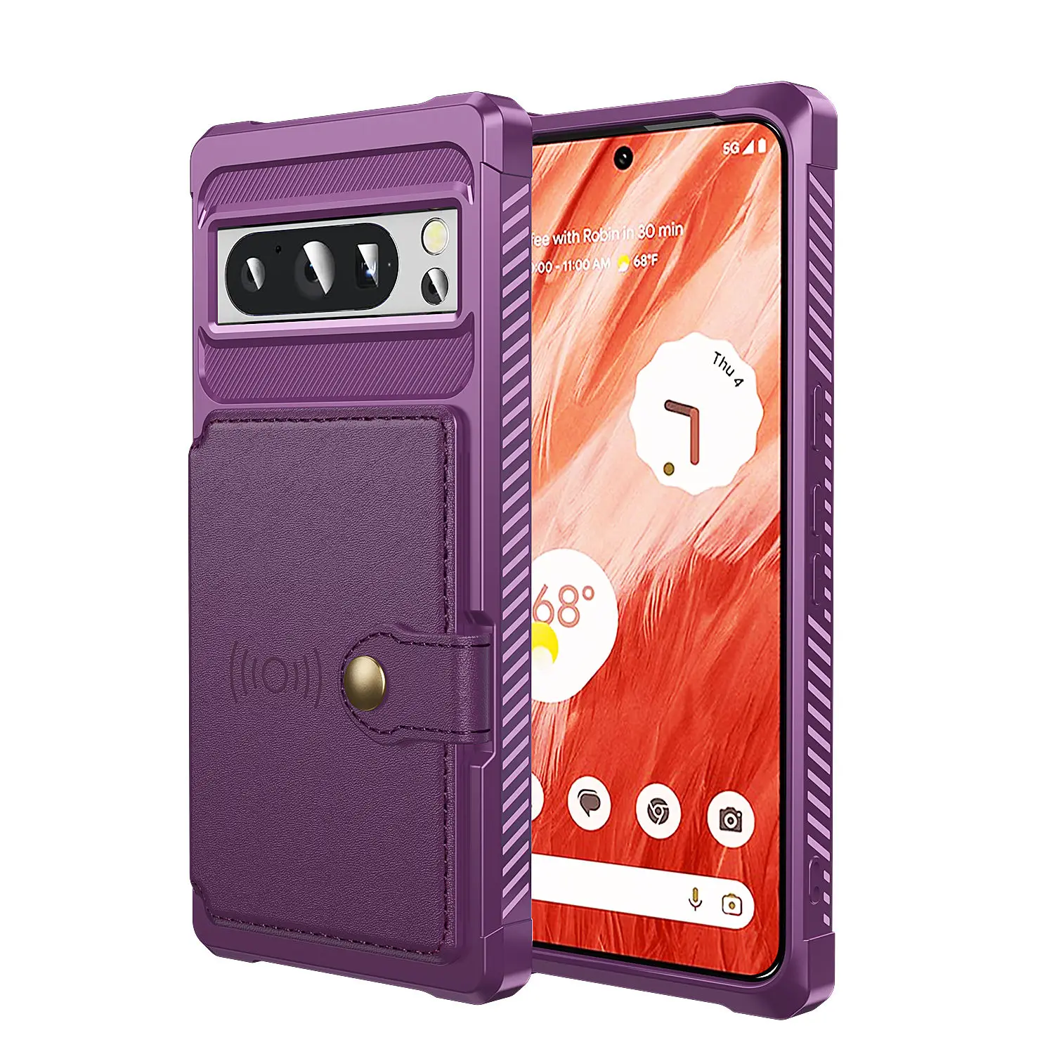 for Google Pixel 7 Pro 7A Pixel 8 Pro Pixel 8 Case with Card Holder, Heavy Duty Shockproof Rugged Leather Flip Wallet Cover
