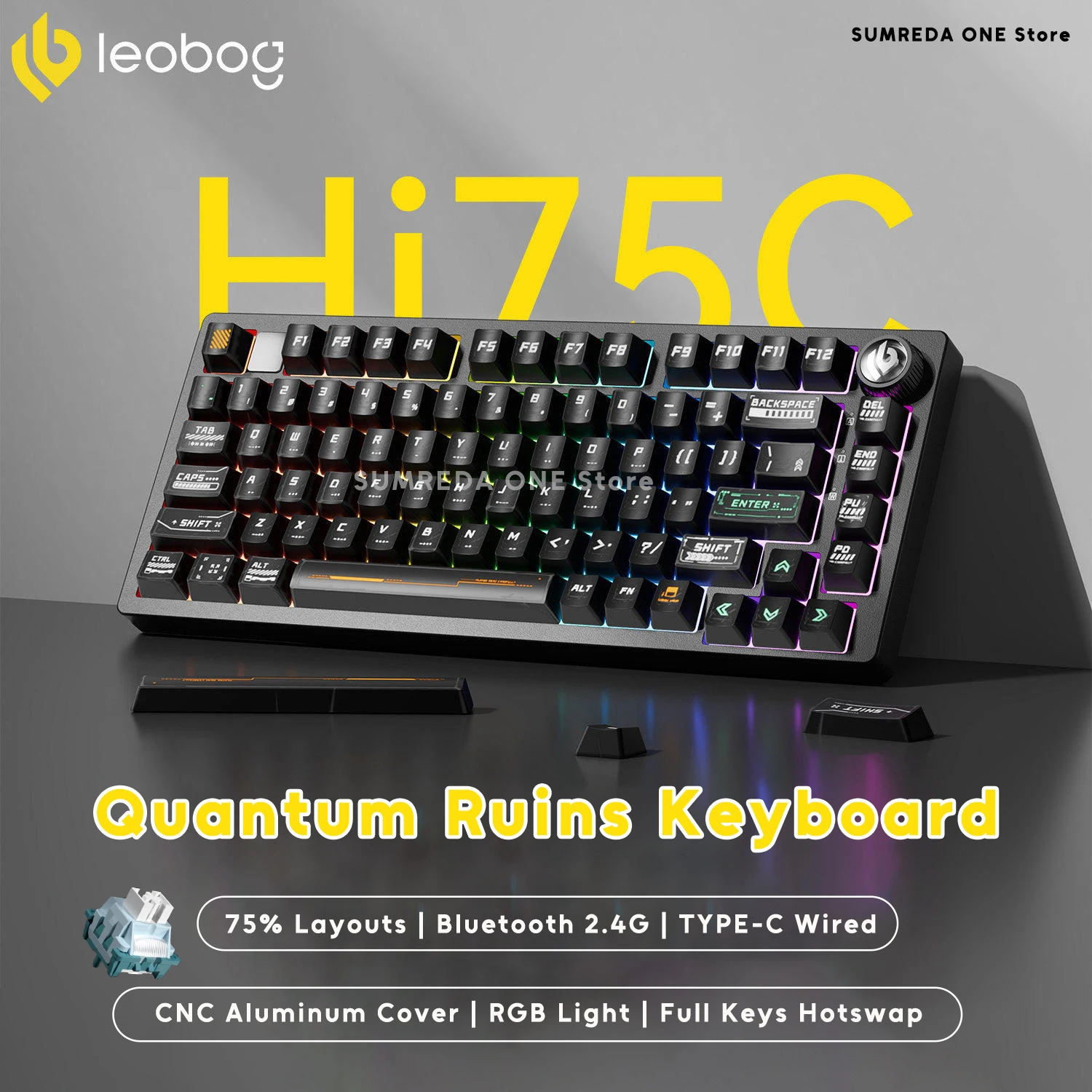 Leobog Hi75C Hi75 Hi75C プロアルミワイヤレスカスタムメカニカル