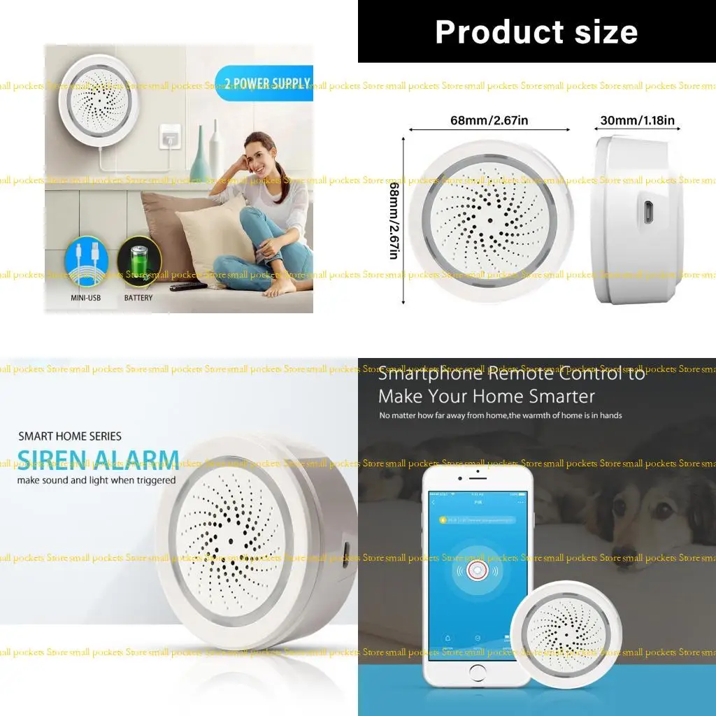 

R1WD intelliegnt WiFi Alarm Security Alerts System110dB Easy Installation for House