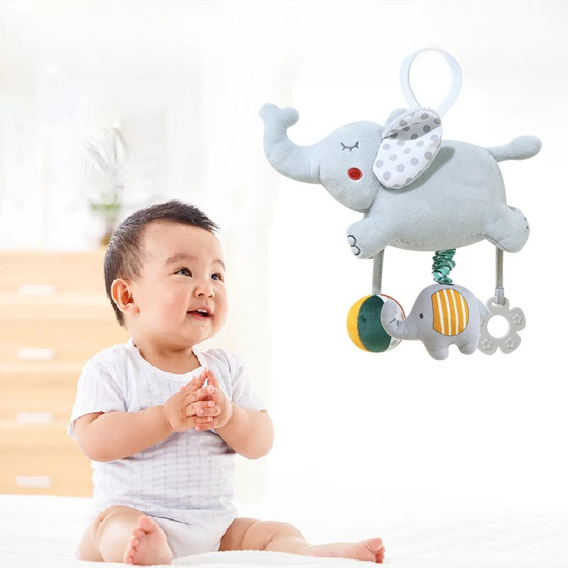 Kids Music Ringing Baby Rattle Stroller Doll Pendant Soothing Baby Hanging Bed Bell Toys for Kids 0 To 3 Years Old Toddler Toys