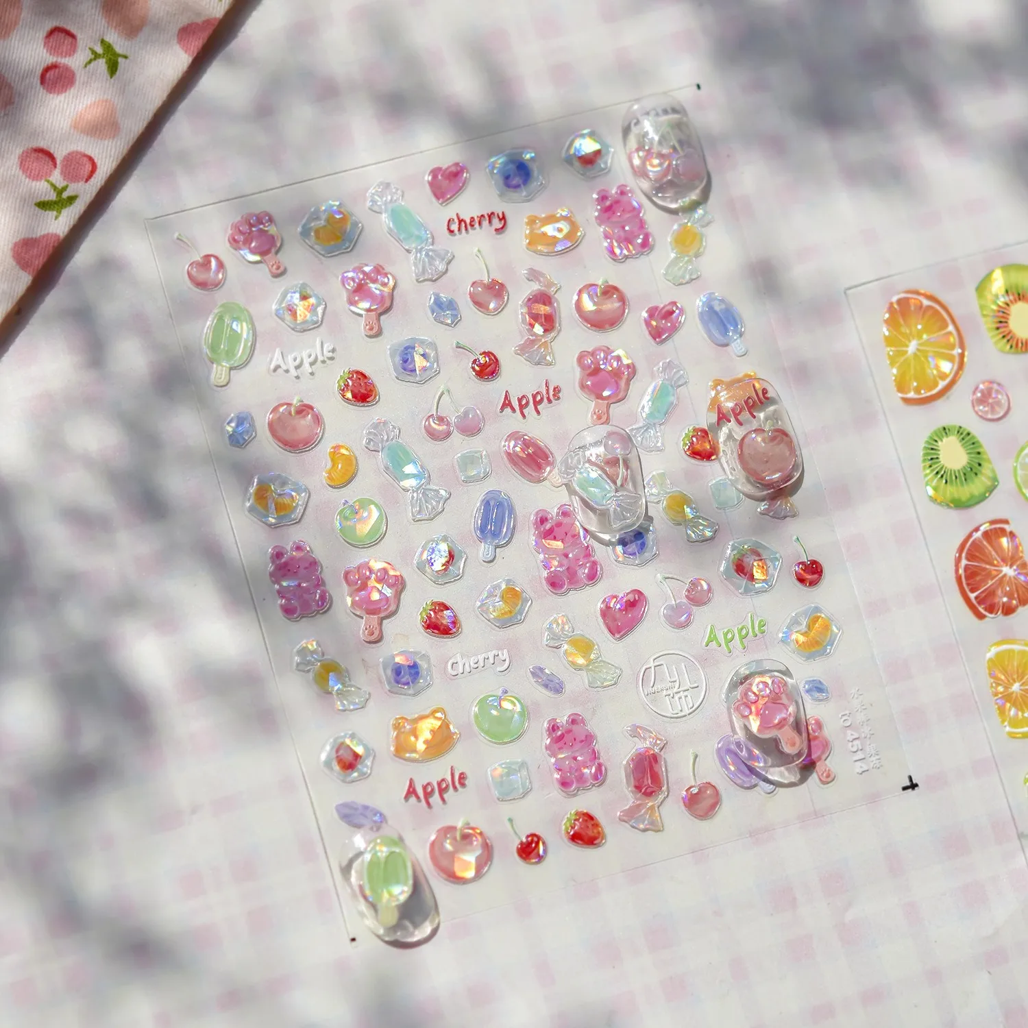 إكسسوارات الأظافر 10.3 * 8 سم ملصقات أظافر ثلاثية الأبعاد للحيوانات الأليفة للمناسبات الخاصة