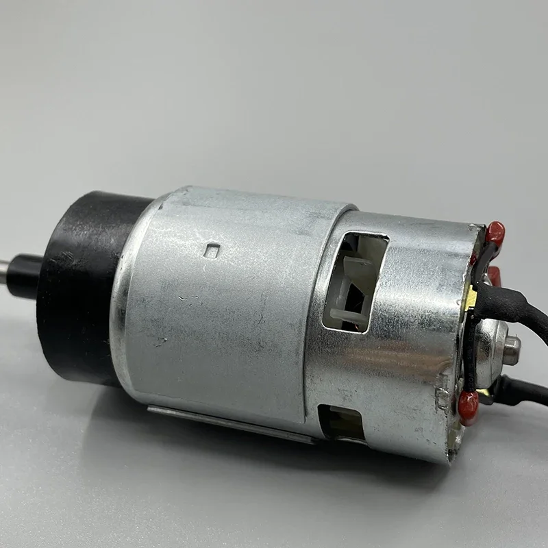 Mały RS-755 silnik elektryczny o dużej mocy 12V 12.5V 7000RPM duży moment obrotowy 87mm silnik długi wał z wentylatorem DIY łódź rybacka