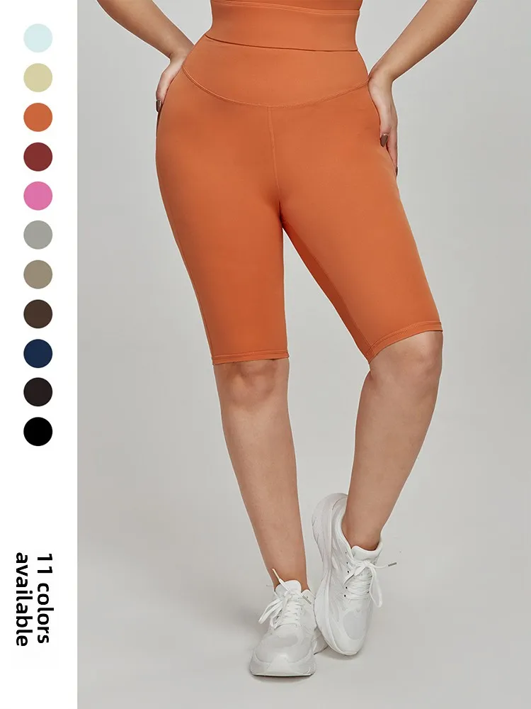 Modal Yoga Pants Thin Qui Dry Fitn Pants Five-Quarter Tight Sports Outdoor Running High Waist Hip-Lifting Yoga Wear