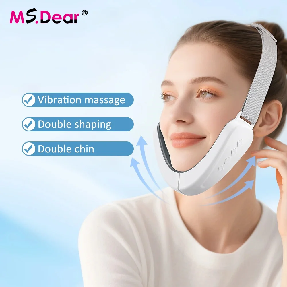 Dispositivo de masaje Facial portátil, masajeador de Estiramiento Facial de línea V, pantalla LED recargable, doble barbilla, instrumento de belleza Facial