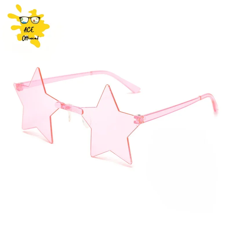 Star Shape Sun Glasses Funny Pentagram Eyewear Eyeglasses Christmas Decoration Party Glasses Rimless Sunglasses