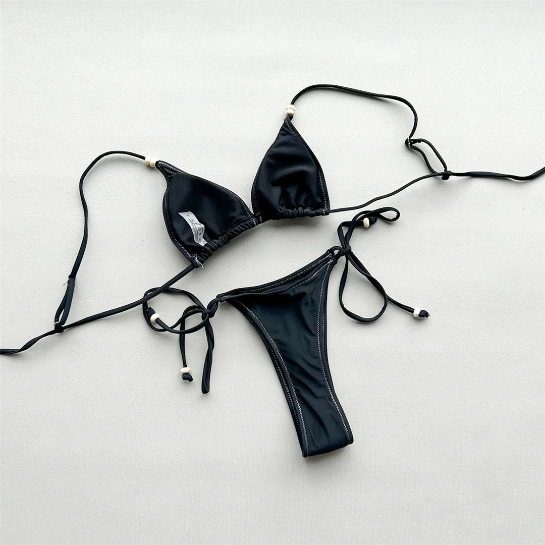2026 Sexy High-Leg Cut Strappy Gepolsterter Bikini Damen-Badeanzug Zweiteiliger Bikini-Set Badebekleidung Badeanzug V8451 – Detail 7