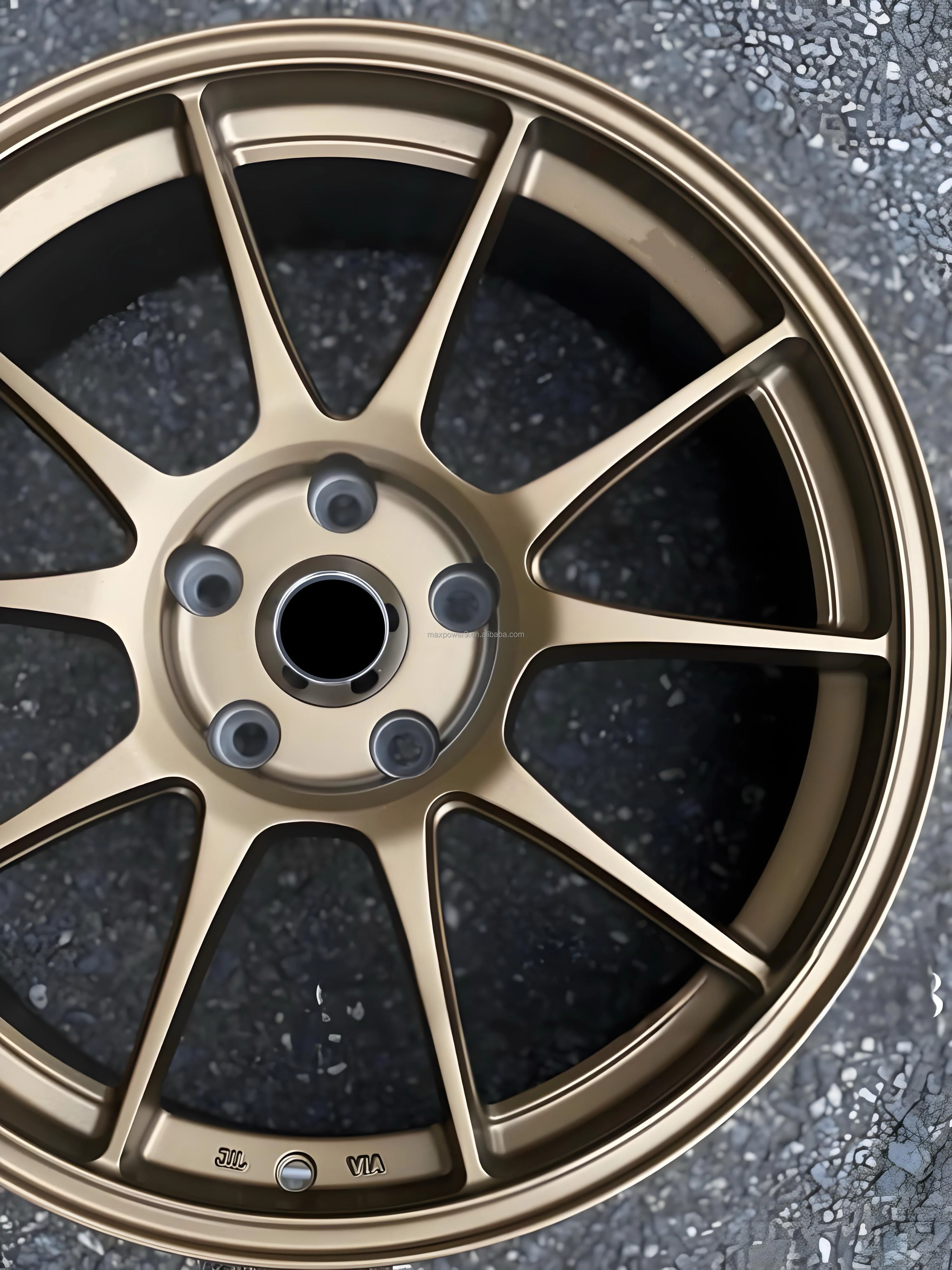 جديد 15-18 بوصة مشكلة تدفق مزورة 5 حفرة سبائك الألومنيوم عجلة حافة أسود أبيض متوافق مع بنز لأودي 5x120 5x114.3 100 مللي متر #5