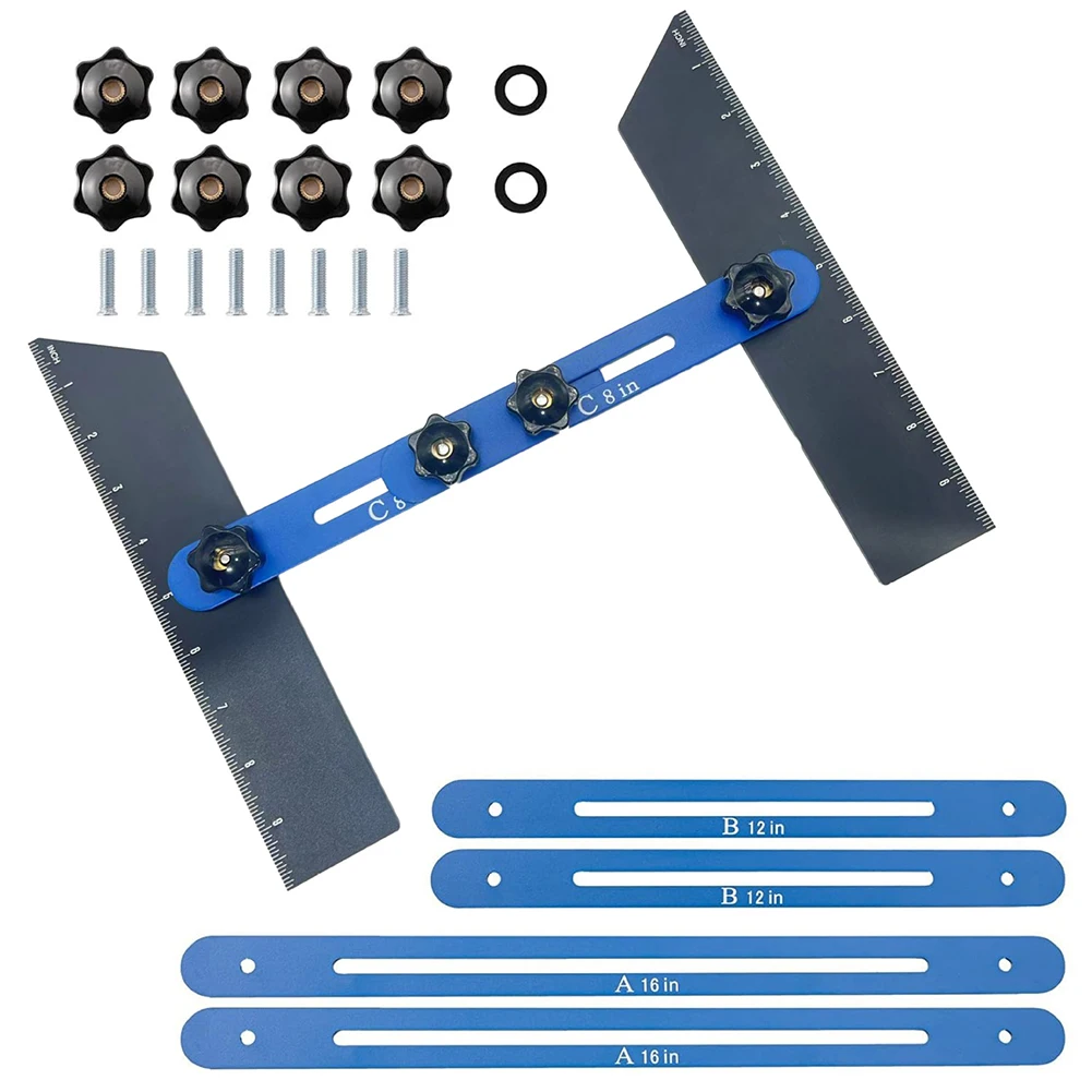 

For Deck Floors Measuring Tool Jig DIY Projects 25.4*5.23 10*2.06in Aluminum Alloy Material Customizable Design