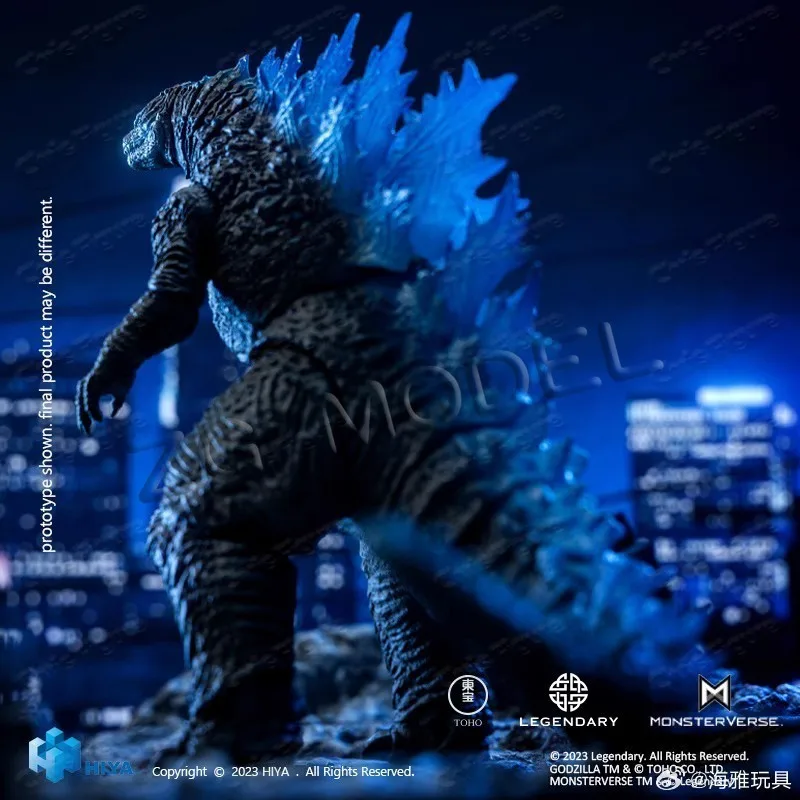 En Stock, Figura de Acción Godzilla VSHIYA Kong Radiant Ray, con Parte Trasera Azul Translúcida, Colección de Juguetes, Regalo