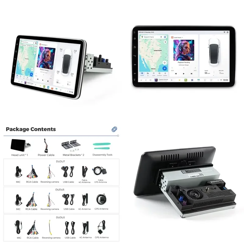 2026 Hot Sale MEKEDE Car-play Navigation Pantalla Coche Screen Autoradio Reproductor Carro Intelligent 360 Degree Rotatable