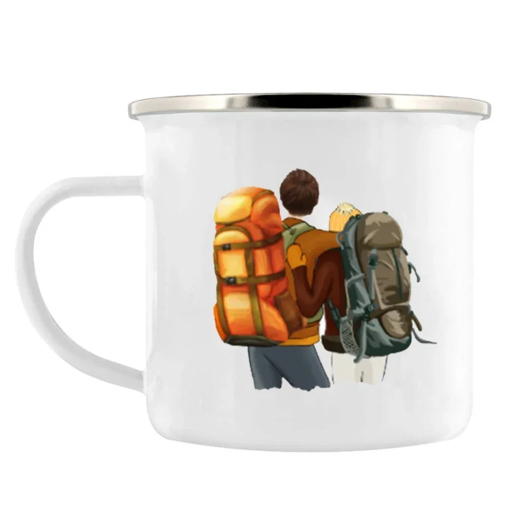 dventure Enamel Mug Explore Together Couple Mugs AGift for Travel Lovers Campfire Camping Mug Hiking Cups Valentine Gift Cupshe