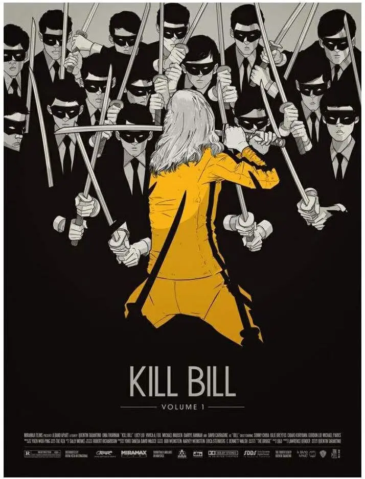 Tin Sign Classic Kill Bill Movie Poster Retro Horror Bar Club Family People Cave Wall Decoration 8x12 Inches sign