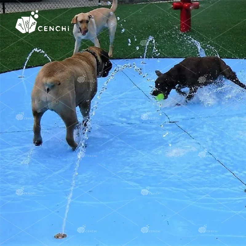 Cenchi home backyard residential outdoor dog diy water splash parks toys spray games puppy pet training equipment