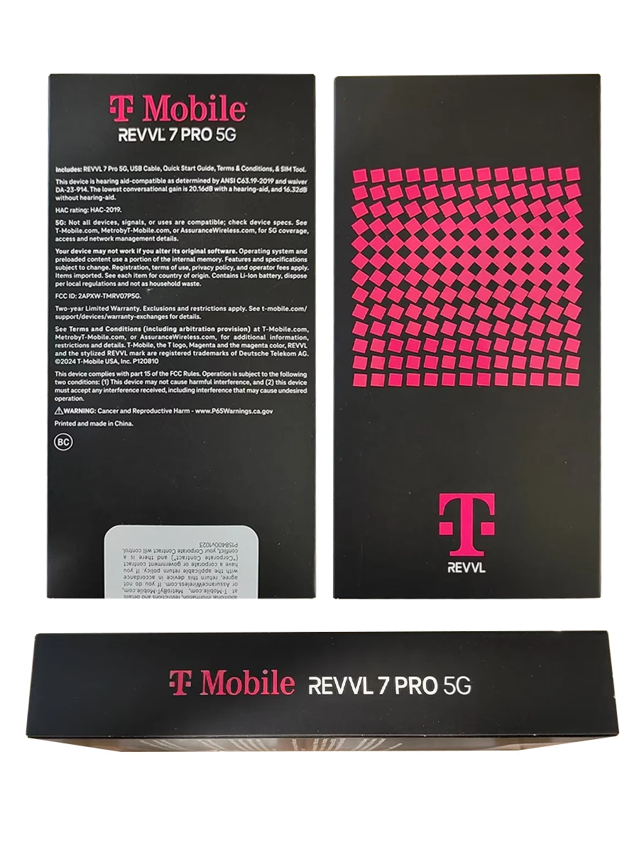 Global Version T-Mobile Revvl 7 Pro 5G 256GB Cellphone Snapdragon 6 Gen 1 NFC 50MP OIS Camera 5000mAh 6.78'' AMOLED Display