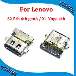 10-100Pcs USB 3.1 Type C Female Charging Port DC Power Jack Connector For Lenovo S2 5th 6th gen6 / X1 Yoga 4th Type-C