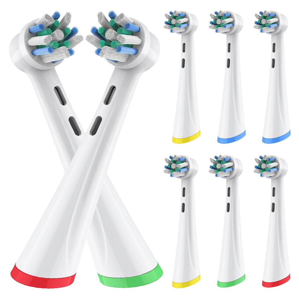 

8 сменных насадок Cross Clean, совместимых с электрическими зубными щетками Oral B iO 2, 3, 4, 5, 6, 7, 8, 9, 10, насадки для зубных щеток iO.