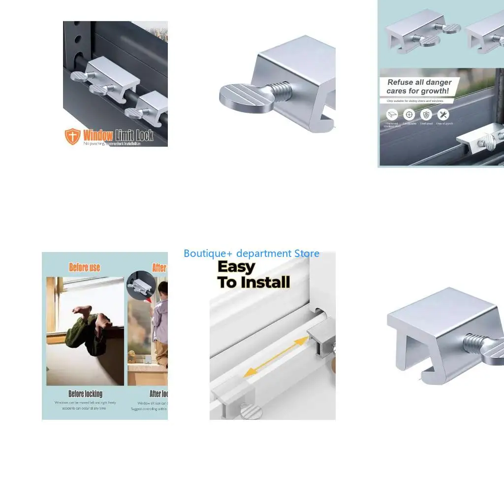 E1PD Adjustable Security Latches For Window Balconies Offices Anti Theft Stopper Lock