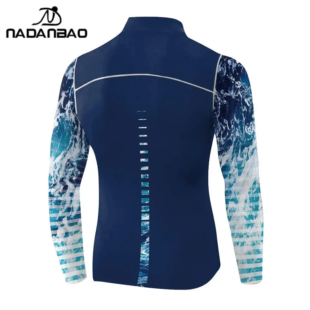 Nadanbao Men Swim Surfing T-shirt Long Sleeves Outdoor Sport T Shirt Surfing Beachwear Upf 50+ Uv Protection Sunscreen Sweatshir