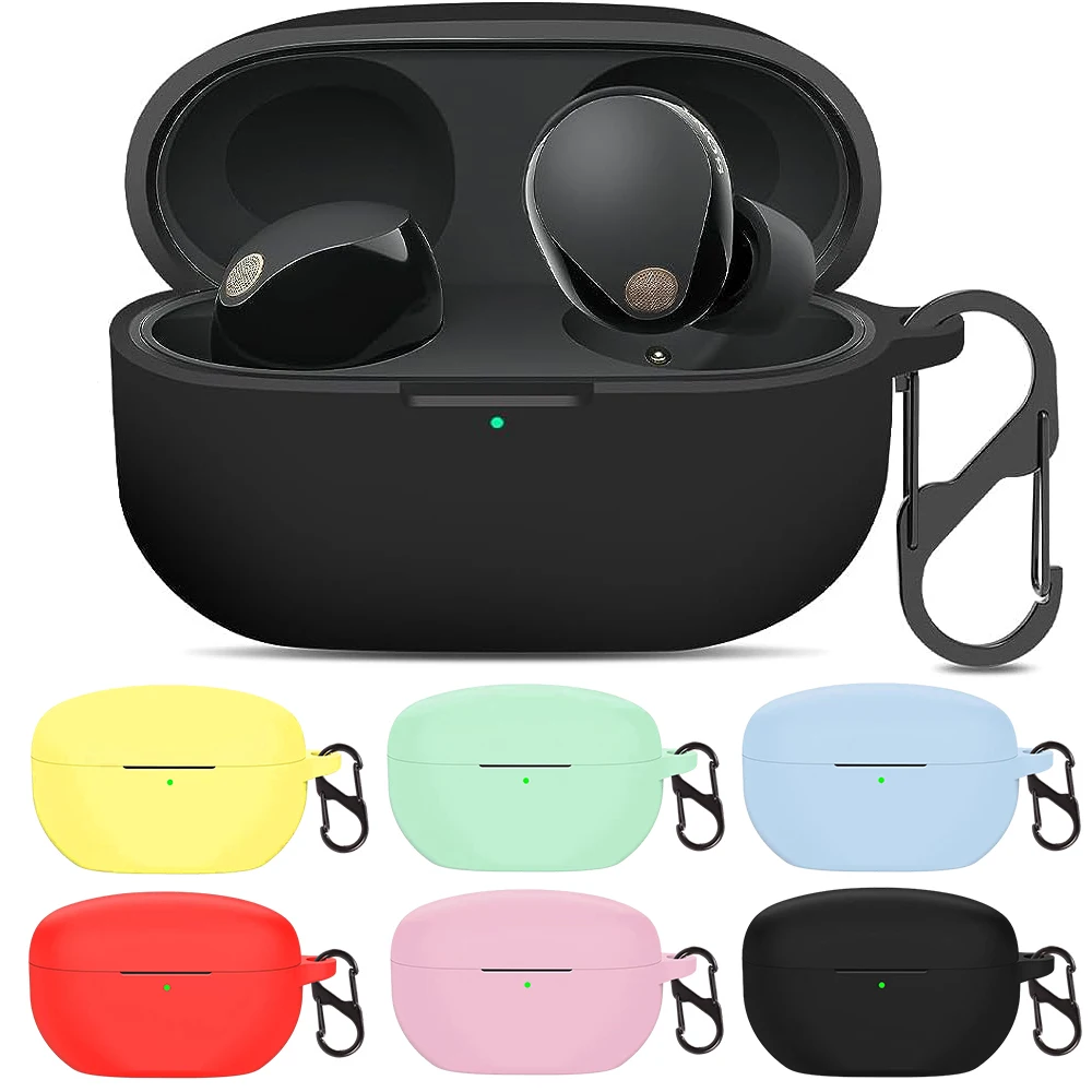 Case For Sony WF-1000XM5 Bluetooth Earbuds Cover with Keychain Soft Silicone Protective Case for Sony WF-1000XM5 Accessories