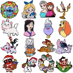 Frozen Olaf Enamel Pins Bambi Cute Animals Brooch Clothing Backpack Lapel Badges Fashion Jewelry Accessories For Kids Gifts