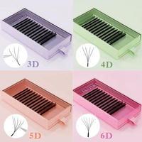 W-Shape Eyelash Extension 3d 4d 5d 6d 7d 8d W Lashes Natural Soft Premade Fan Bloom Effect Eye Lashes for Beauty Makeup