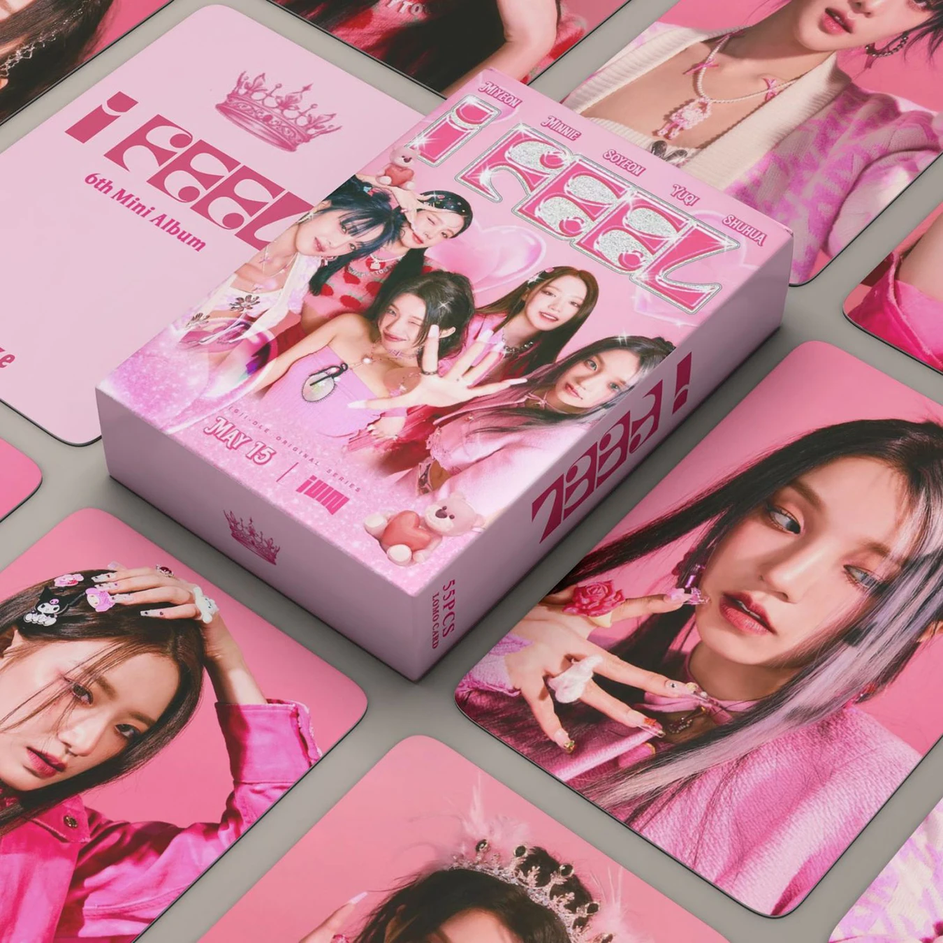 55 шт./набор, открытки-почтовые, в стиле Kpop 55pcs/set Kpop GIDLE Postcards I FEEL QUEEN Lomo Cards (G)I-DLE Album Girls I Burn Photo Card Postcard Fans Gift 2023