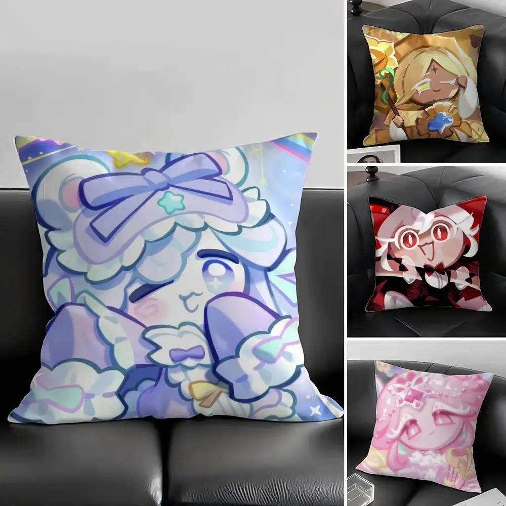 Cookie Run Kingdom Pillow Case Fashion Square Pillowcase Bedroom Sofa Room Ins Decoration Leisure