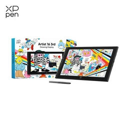 XPPen Artist 16 (Gen 3) 15.4-inch Portable Drawing Display with 8 Shortcuts 2 Dials X4 Smart Chip Stylus for Windows Mac Android
